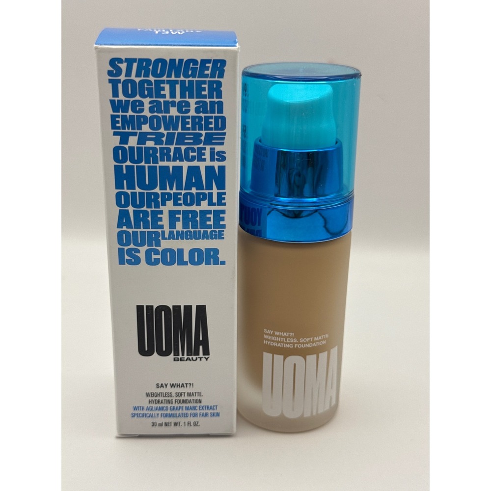 UOMA Beauty Say What Weightless Soft Matte Hydrating Foundation Fair Lady T3W